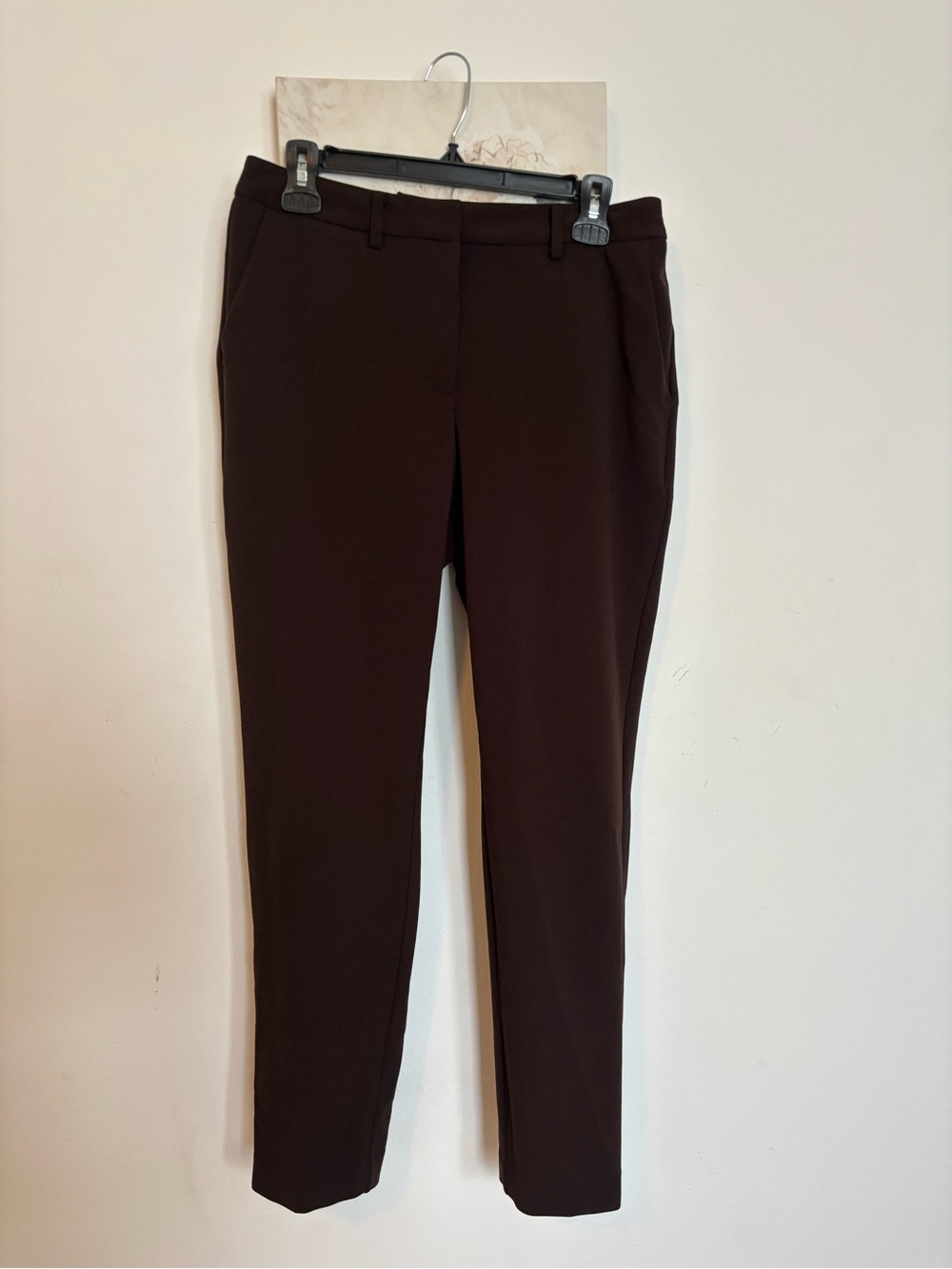 Tahari Brown Slim-Fit Ankle Trousers Size 8 (Flawed/Repairable)
